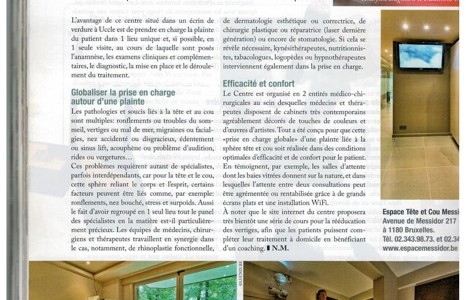 Article de la revue Evénement 2011