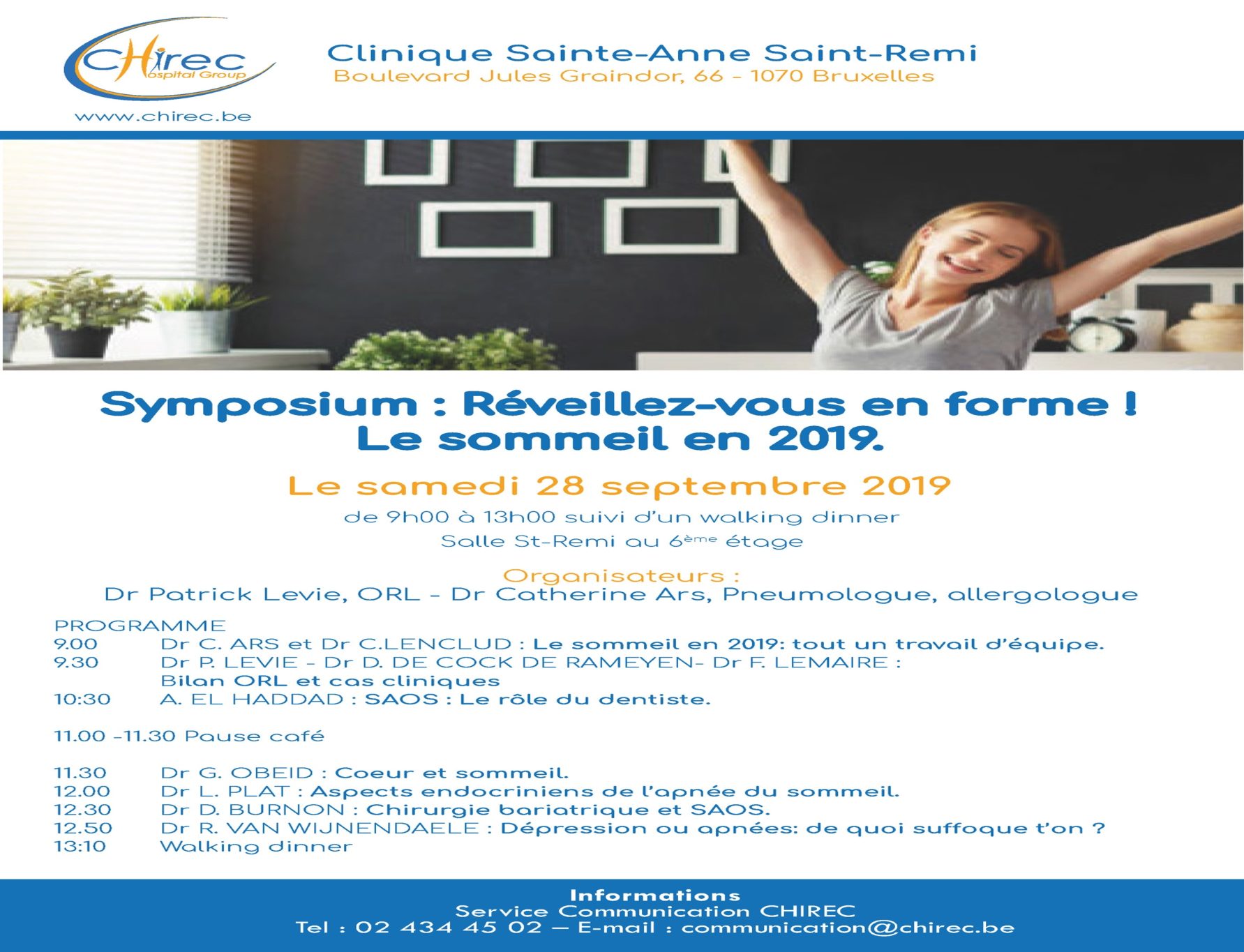 Symposium : Réveillez-vous en forme! Le sommeil en 2019